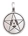 Anarchy Pentagram Circle Star Pewter Pendant Necklace