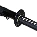 Schwarzes Katana Samuraischwert - gefalteter Damaszener Stahl