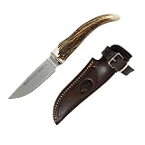 Muela Falcon Fixed Blade Skinner Knife 9-Inch 1st Cut Stag Handle