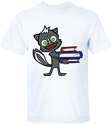 Nanmen Men's Lovely Cartoon Animals Cartoon T-shirt white S
