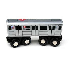 Munipals NYC Subway 1 Car Toy Train Wooden Railway Compatible by Munipals