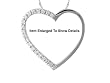 Large Genuine Sterling Silver CZ Heart Of Life Pendant