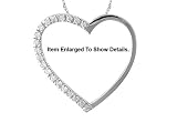 Large Genuine Sterling Silver CZ Heart Of Life Pendant