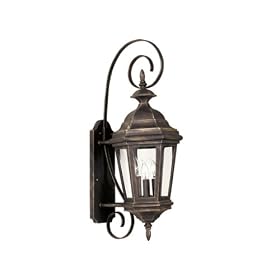 Kenroy Home 16313AP Estate 3-Light Medium Wall Lantern, Antique Patina