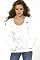 Seattle Seahawks Women's Raw Edge V Hoodie w/Graphic - by Alyssa Milano - Large