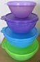 Tupperware Wonderlier 4 Pc Set Mixing Bowls
