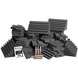 Auralex D108LCHA/CHA D108L Design Series Treatment Roominator Kit; 54- 1'x1'x2 DST112 Panels in Charcoal; 54- 1'x1'x2 DST114 Panel in Charcoal; 8- LENRD Bass Traps; 6- Tubes of Tubetak Pro adhesive
