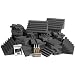 Auralex D108LCHA/CHA D108L Design Series Treatment Roominator Kit; 54- 1'x1'x2 DST112 Panels in Charcoal; 54- 1'x1'x2 DST114 Panel in Charcoal; 8- LENRD Bass Traps; 6- Tubes of Tubetak Pro adhesive