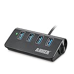 Anker® USB 3.0 高速4ポートハブ 一体型ケーブル アルミ製 USB1.1/2.0互換　18ケ月保証
