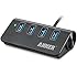 Anker&reg; USB 3.0 4-Port Portable Aluminum Hub with 2-Foot USB 3.0 Cable (Carbon)