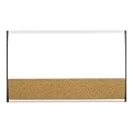 Quartet Cubicle Arc Frame Magnetic Combination Board, Bulletin and Dry-Erase Boards, 30 x 18 Inches, Aluminum Frame (ARCCB3018)