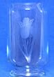 Individually Hand Etched Iris Flower Large Glass Candle Shade 11.5"H