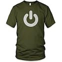 Power Button (White) Fine Jersey T-Shirt