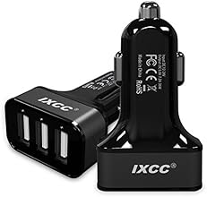 iXCC&reg; 3 Port USB 7.2 Amp (36 Watt) SMART Universal High Capacity [High Power] [Small Size] FAST Car charger with Exclusive ChargeWise (tm) Technology, for Apple iPhone 6/ 6 plus/ 5s/ 5c/ 5; iPad Air 2/ iPad Air; iPad mini 3/ iPad mini 2/ iPad mini; Samsung Galaxy S6 / S6 Edge / S5 / S4; Note Edge / Note 4 /Note 3 /Note 2; the new HTC One M8/ M9; Google Nexus and More [Black]
