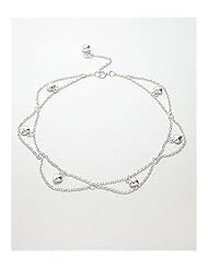 Heart Anklet In 92.5 Sterling Silver