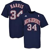 adidas New Jersey Nets #34 Devin Harris Navy Blue Player T-shirt