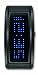Black Dice 'Guru' Black Unisex Watch With Blue LED Programmable Scrolling Message