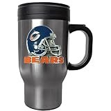41Rf6qAYcBL. SL160  Chicago Bears 16oz Stainless Steel Travel Mug  (Helmet Logo)