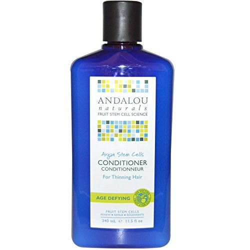 Andalou Naturals Argan Oil Stem Cells Age Defying Shampoo and Conditioner Bundle For Thinning
