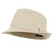 New Linen Fedora Hat -Dark Natural