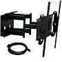 VideoSecu Mounts 1SR PLASMA LCD Flat Screen TV Articulating Full Motion Dual Arm Wall Mount Bracket For Most 32"- 63" Displays with free 7ft HDMI cable MW360B7