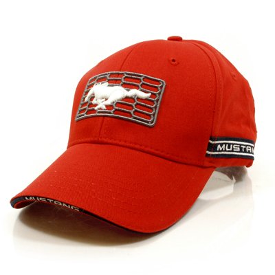 Ford Mustang Red Grill Baseball Hat