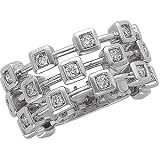 14K White Gold Diamond Bridal Anniversary Band Ring