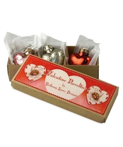 Bethany Lowe Valentine – Glass Heart Ornament Box Set – LG1646 Bethany Lowe Valentine – Glass Heart Ornament Box Set – LG1646