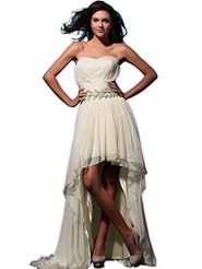 Sweetheart Fitted Asymmetric Chiffon Prom Dress 