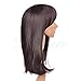 Kamo Dark Brown Side-swept Bangs Shoulder-length Women & Girls Cosplay Party Wig