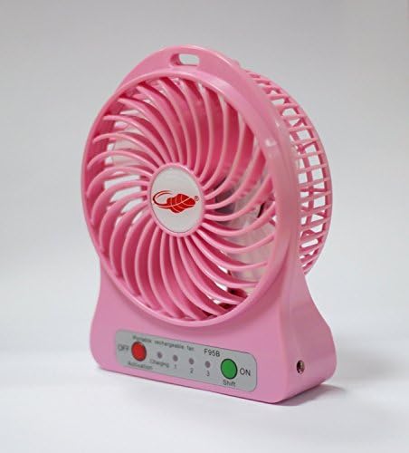 Gogo First (Tm) Speed Portable Fan Mini USB Cooling Handheld Rechargeable Fan (Two Batteries Include) Great for Traveling, Baby Stroller, Fishing, Camping, Picnic, Bbq, Outdoor or Indoor Use,