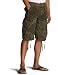 Jet Lag Men's Luca S Zipper Cargo Short With Web Belt,Floral Green,32