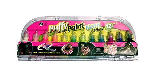 Tulip puffy paint neon bright 1 oz bottles - 12-pack