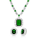 Gift Set: Aubree's CZ Emerald Estate Jewelry Set