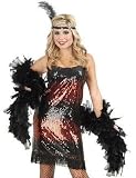 Women's Sexy Red Stretch Sequin Flapper Costume Dress