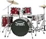 Union U123 Jazz Rock Series 5-Piece Wine Red Drum Set w/ Hardware & Cymbals