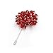 Generic Men's Accessories Lapel Daisy Flower Handmade Pin Red & White Dot