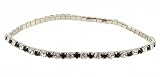 Anklet - Crystal Stretch ~ Black and Clear (FB214)