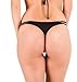 Coqueta Swimwear Sexy Teeny Mini Brazilian Bikini Thong Swimsuit Bottom BLACK