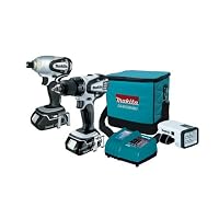 Makita LCT306W 18-Volt Compact Lithium-Ion Cordless 3-Piece Combo Kit