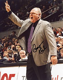 George Karl Autographed / Signed Denver Nuggets Basketball 8x10 Photo