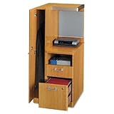Bush Furniture Quantum Left Storage Tower, Modern Cherry