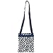 Womens Greek Key Crossbody Swingpack Bag (Navy & White)