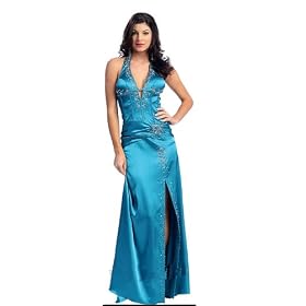Buy #2139 Luxury Teal Satin Prom Gown Evening Dress by Cinderella