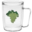 Grapes (Green) 18 oz Insulated Coffee Mug, Clear