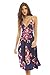 AX Paris Women's Strappy Midi Skater Navy Dress