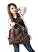 Oryer Fashion Women PU Leather Hobo Chain Weaving Woven bag Handbag Double Use Shoudler Bag(Deep Brown)