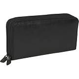 Budd Leather Distressed Leather Double Zip Around Wallet