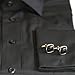 FIZAARO Black French Cuff Dress Shirt (Cufflinks Included)