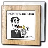 Londons Times Famous People Places Books Cartoons - Grocho Marx with Zeppo Zippo - Tile Napkin Holders